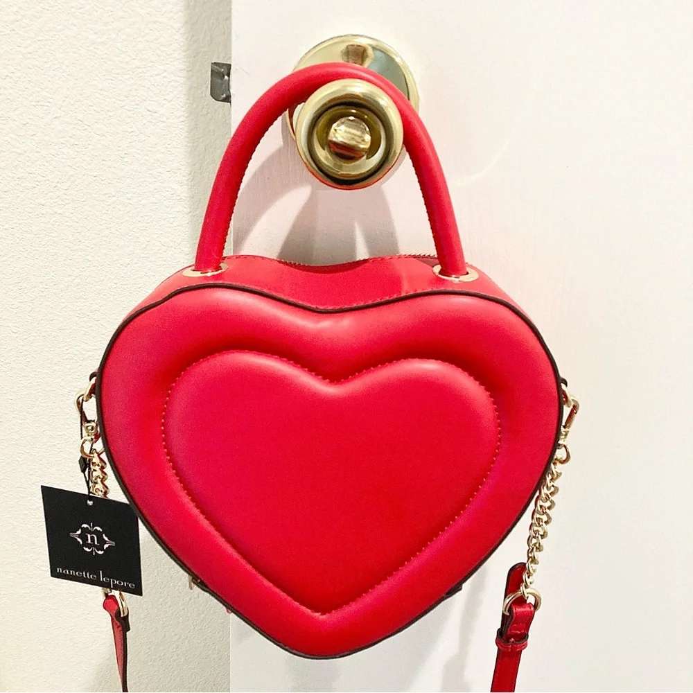 Nanette Lepore red heart bag Barbie new preppy Barbiecore purse - Picture 5 of 9